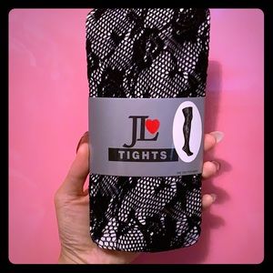 Rose fish net tights